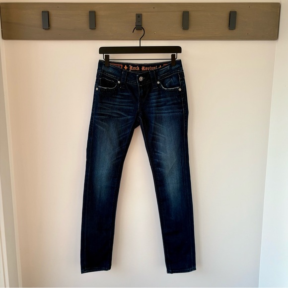 Rock Revival Low rise dark wash Debbie Skinny Jeans – Size 26 - Picture 1 of 9